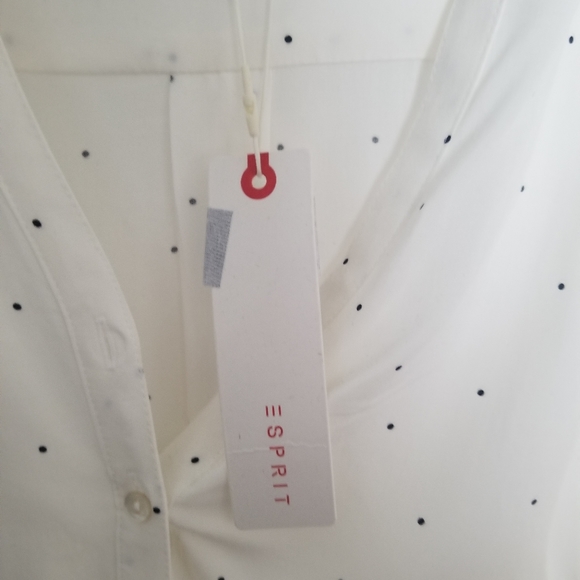 Esprit Polka Dot button front Blouse size 6 - Picture 6 of 8